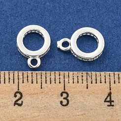 Brass Cubic Zirconia Tube Bails&nbsp;KK-L215-201B-S
