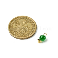 200Pcs Imitation Jade Round Glass Beads Charms&nbsp;FIND-HY0001-25