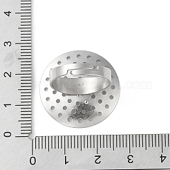 Non-Tarnish 304 Stainless Steel Sieve Ring Settings&nbsp;STAS-K278-06B-P