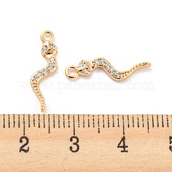 Brass Micro Pave Cubic Zirconia Pendants&nbsp;KK-E090-03G