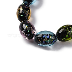 Handmade Dichroic Foil Glass Beads Strands&nbsp;DICH-U001-12J