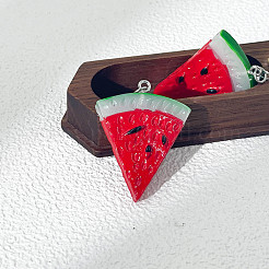 Alloy Acrylic Watermelon Dangle Earrings for Women&nbsp;WG7FCE1-01