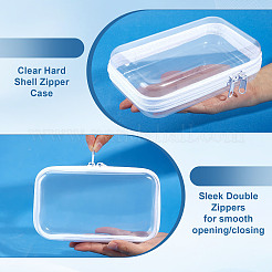 6Pcs Transparent PET Desktop Storage Zipper Boxes&nbsp;ABAG-WA0001-44C