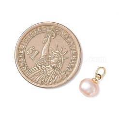 Natural Cultured Freshwater Pearl Two Sides Polished Charms&nbsp;PALLOY-JF04916-01