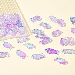 50Pcs Transparent Spray Painted Glass Beads&nbsp;GLAA-FS0002-06A