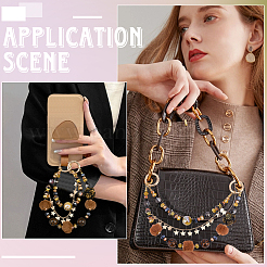 1Pc Alloy & Resin Phone Hand Strap Chains&nbsp;AJEW-BM0001-33B