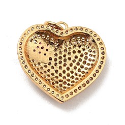 Brass Micro Pave Cubic Zirconia Pendants&nbsp;KK-E015-22G