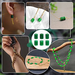 6Pcs Natural Myanmar Jade/Burmese White Jade Beads&nbsp;G-PH0003-26