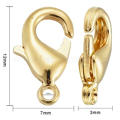 Brass Lobster Claw Clasps&nbsp;KK-902-G01-NF