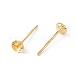 Rack Plating Brass Stud Earring Findings&nbsp;KK-G433-05C-G