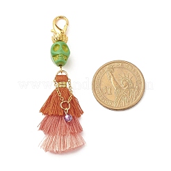 Polycotton(Polyester Cotton) Tassel Pendant Decorations&nbsp;HJEW-JM00622