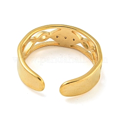Ion Plating(IP) 304 Stainless Steel Cuff Open Rings&nbsp;RJEW-K283-11G