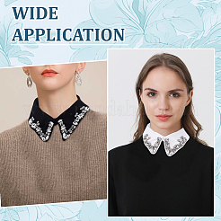 2Pcs 2 Styles Polyester Detachable Blouse False Collar&nbsp;DIY-ME0001-57
