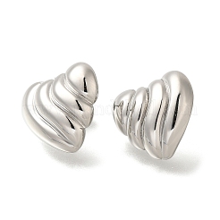 304 Stainless Steel Textured Heart Stud Earrings for Women&nbsp;EJEW-S227-47P