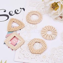 Handmade Reed Cane/Rattan Woven Linking Rings&nbsp;WOVE-PH0001-11