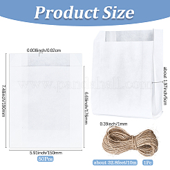 50Pcs Rectangle Paper Baking Bags&nbsp;CARB-SP0001-05C-01