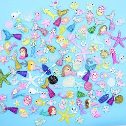 Ocean Theme Opaque Resin Cabochons&nbsp;RESI-CJC0012-06