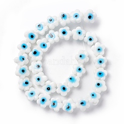 Handmade Evil Eye Lampwork Beads Strands&nbsp;LAMP-F024-03A