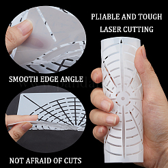 3 Sets 3 Style Plastic Tie-Dye Template&nbsp;DIY-GF0008-55