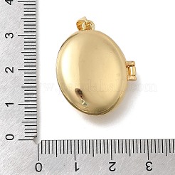 Brass Locket Pendants&nbsp;KK-D431-030D-G