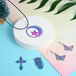 24Pcs 12 Styles PVD Vacuum Plating 201 Stainless Steel Pendants&nbsp;STAS-CW0001-03
