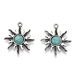 Synthetic Turquoise Pendants&nbsp;PALLOY-TAC0044-53AS