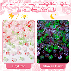 300pcs 3 styles Luminous Transparent Resin Decoden Cabochons&nbsp;RESI-PH0002-21