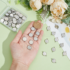 80Pcs 304 Stainless Steel Cabochon Connector Settings&nbsp;STAS-HY0001-89B