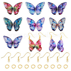 DIY Butterfly Wings Epoxy Resin Dangle Earring Making Kits&nbsp;DIY-TA0012-74