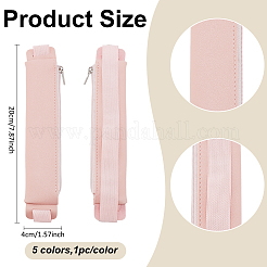 5Pcs 5 Colors Leather Single Pen Holders&nbsp;AJEW-AN0007-43
