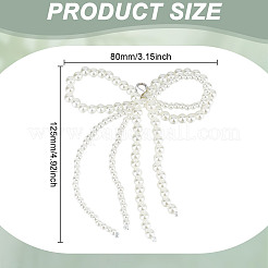 Plastic Imitation Pearl and Alloy Shoe Decorations&nbsp;FIND-WH0152-681