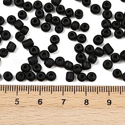 Frosted Opaque 6/0 Glass Seed Beads&nbsp;SEED-R029-4mm-A07