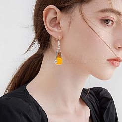 Bees Alloy Resin Dangle Earrings&nbsp;FS-WGAE13C-01