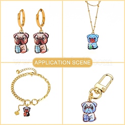 30Pcs Printed Alloy Pendants&nbsp;ENAM-CJ0005-58