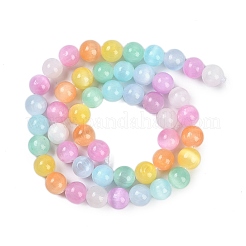 Macaron Color Natural Selenite Beads Strands&nbsp;X-G-F780-A01-02