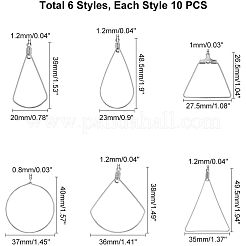 304 Stainless Steel Wire Pendants&nbsp;STAS-UN0002-74P