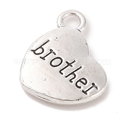 Tibetan Style Heart Alloy Pendants&nbsp;TIBEP-Q043-206-RS