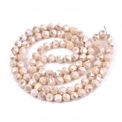 Electroplate Opaque Glass Beads Strands&nbsp;EGLA-T019-05V