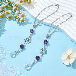 2Pcs Alloy Flower Pendant Decorations&nbsp;HJEW-ME0001-07A