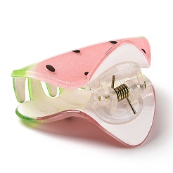Watermelon Pattern Acrylic Claw Hair Clips&nbsp;X-PHAR-G004-03