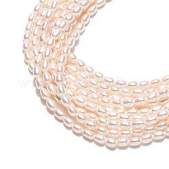 Natural Cultured Freshwater Pearl Beads Strands&nbsp;PEAR-N024-01-4AB