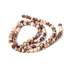 Natural Zebra Jasper Round Bead Strands&nbsp;X-G-M172-8mm-02-1