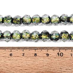 Handmade Foil Glass Lampwork Beads Strands&nbsp;DICH-T023-02C