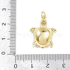 Brass Micro Pave Cubic Zirconia Pendants&nbsp;KK-H273-30G-01
