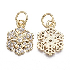 Brass Micro Pave Cubic Zirconia Charms&nbsp;KK-K244-07G