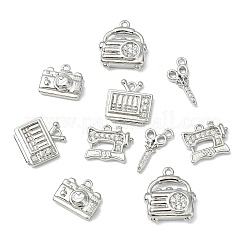 10Pcs 5 Styles Brass Micro Pave Clear Cubic Zirconia Pendants&nbsp;KK-CJ0004-26P