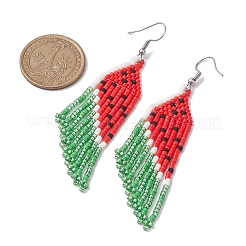 304 Stainless Steel with Glass Dangle Stud Earring&nbsp;EJEW-MZ00172