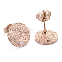 Ion Plating(IP) 304 Stainless Steel Stud Earring Findings&nbsp;X-STAS-Z021-B-01RG