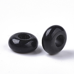 Natural Black Gemstone European Beads&nbsp;X-G-Q503-01