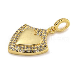 Rack Plating Brass Micro Pave Cubic Zirconia Pendants&nbsp;KK-I718-10G-04